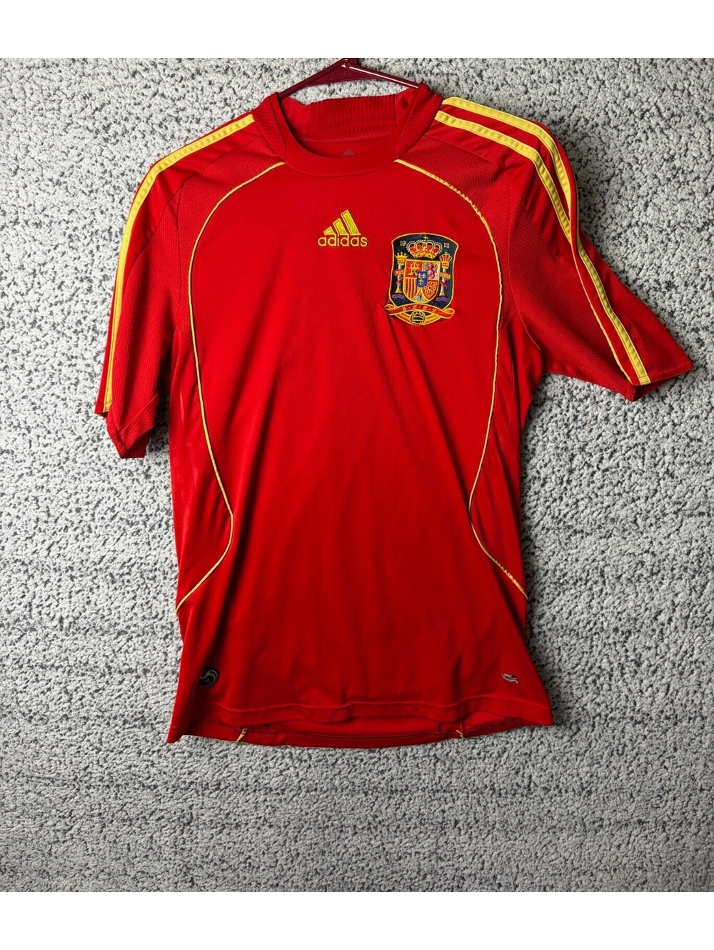 Adidas Spain 2008 Soccer Jersey Mens Small Red España Euro 2008 ClimaCool